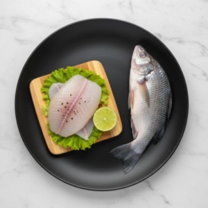 Pangasius half clean fish